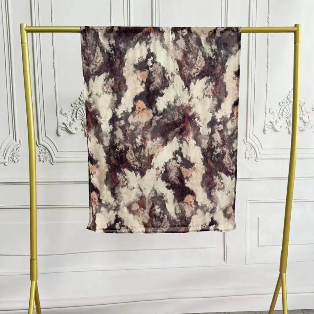 Watercolor Artistic Modal Hijab with Painted Floral Motifs (MH144) - Image 66