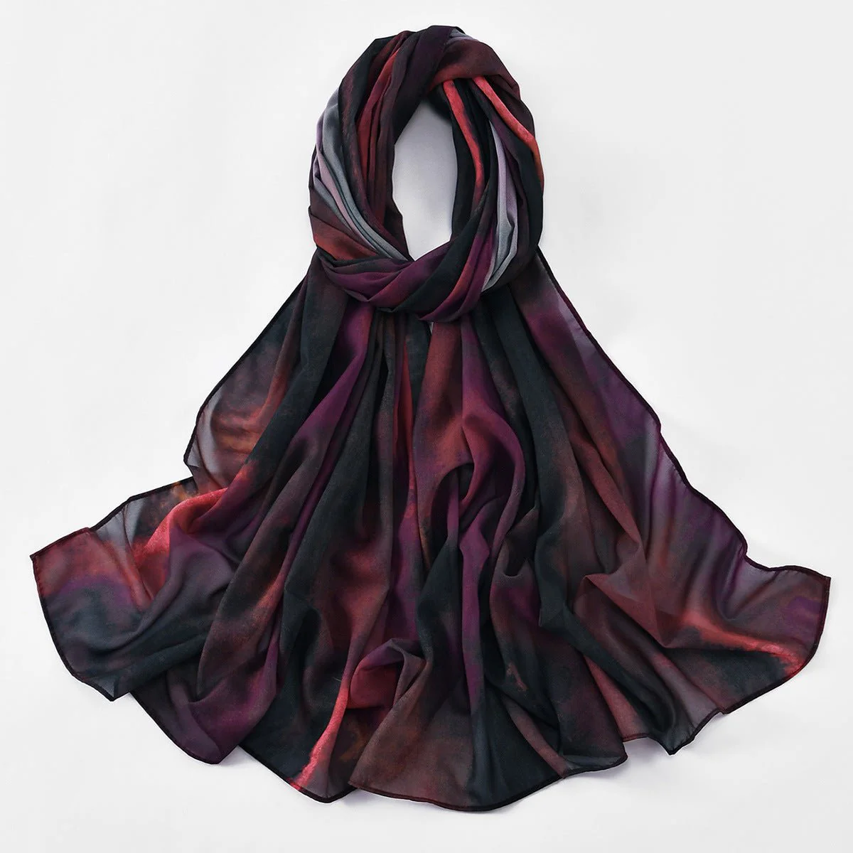Watercolor Artistry Ethereal Print Hijab (MH176) - Image 7