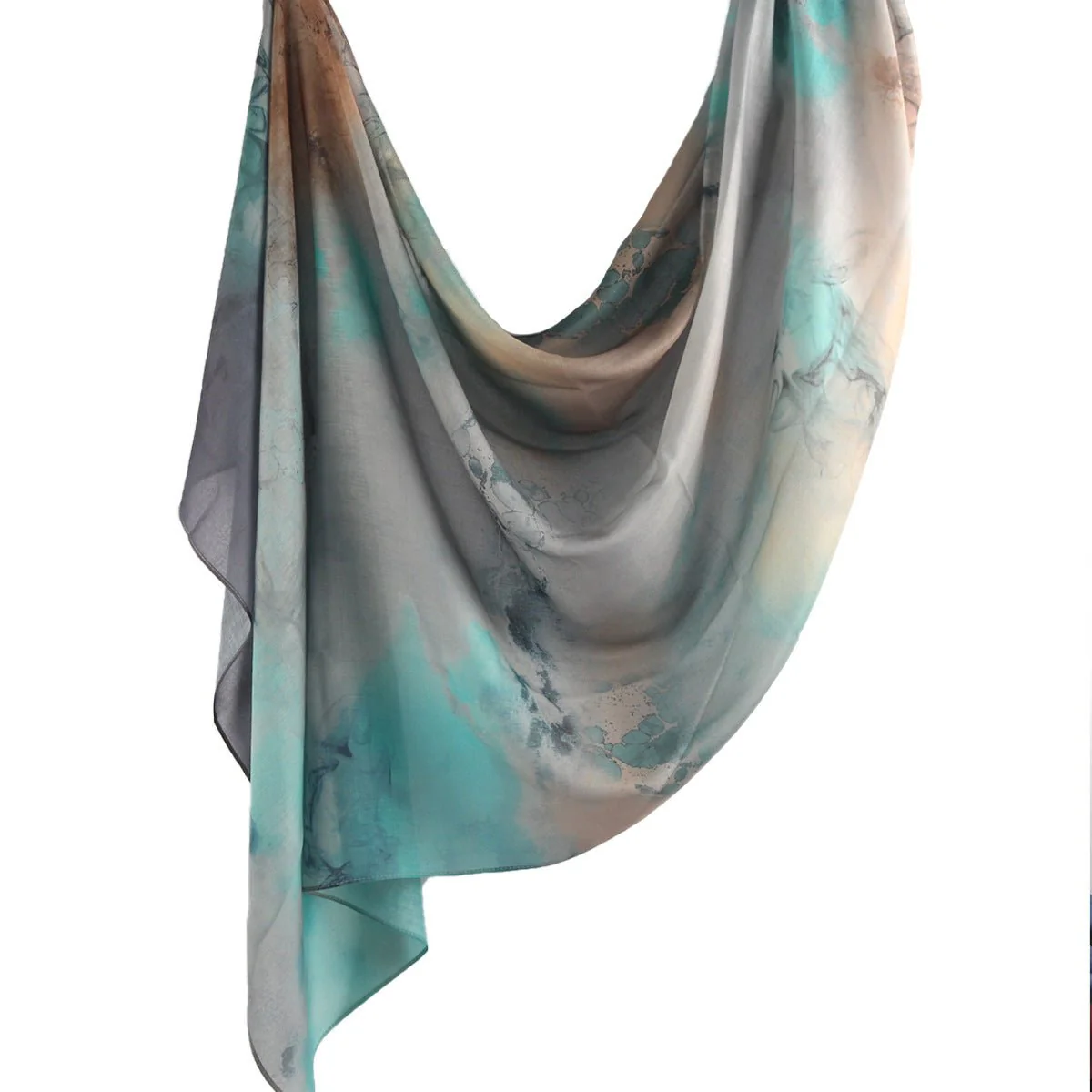 Watercolour Floral  Printed Hijab (MH103) - Image 11