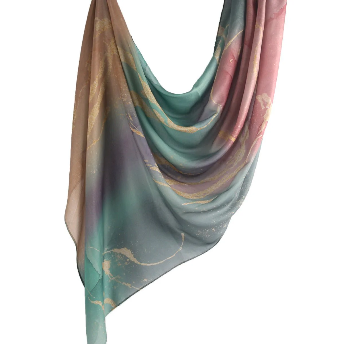 Watercolour Floral  Printed Hijab (MH103) - Image 17