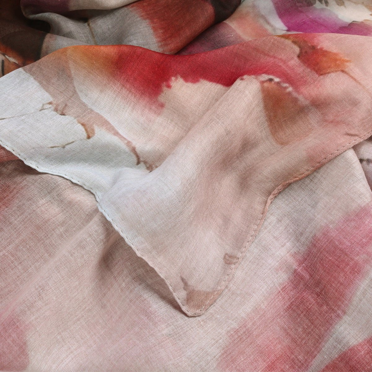 Watercolour Floral  Printed Hijab (MH103) - Image 4
