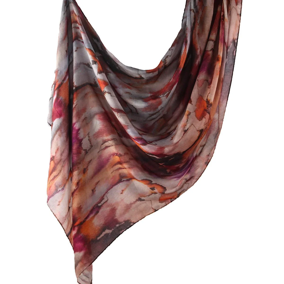Watercolour Floral  Printed Hijab (MH103) - Image 5
