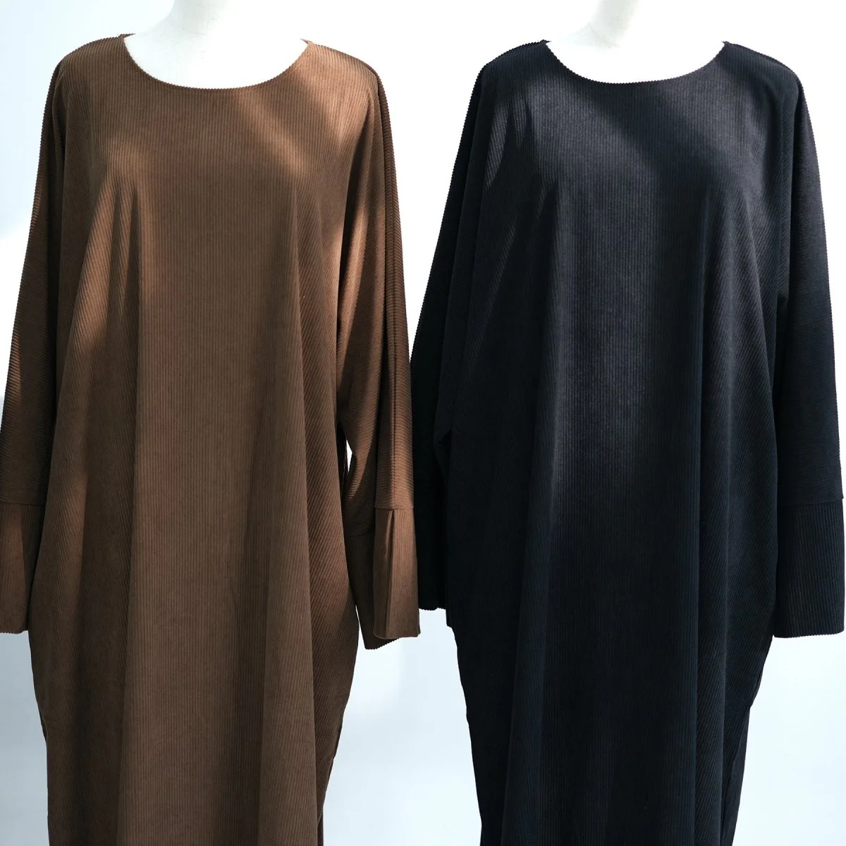 Wide Sleeve Corduroy Abaya (MA045) - Image 18