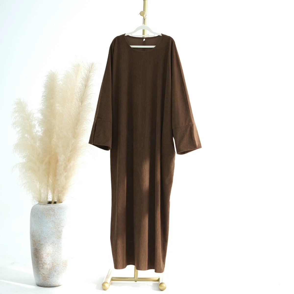 Wide Sleeve Corduroy Abaya (MA045) - Image 6