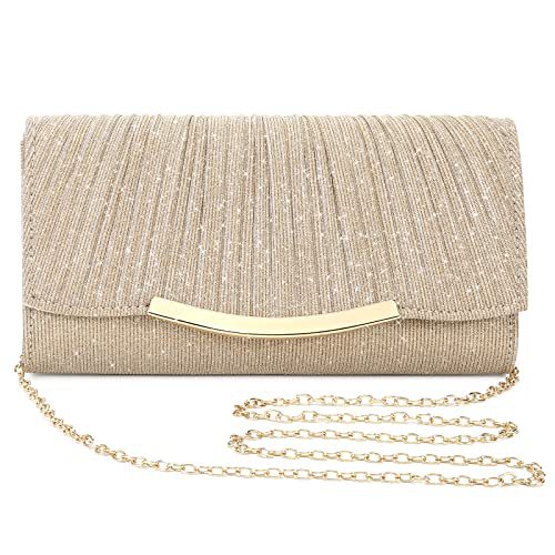 Women's Glitter Pleated Evening Clutch(MAC428) - Image 5