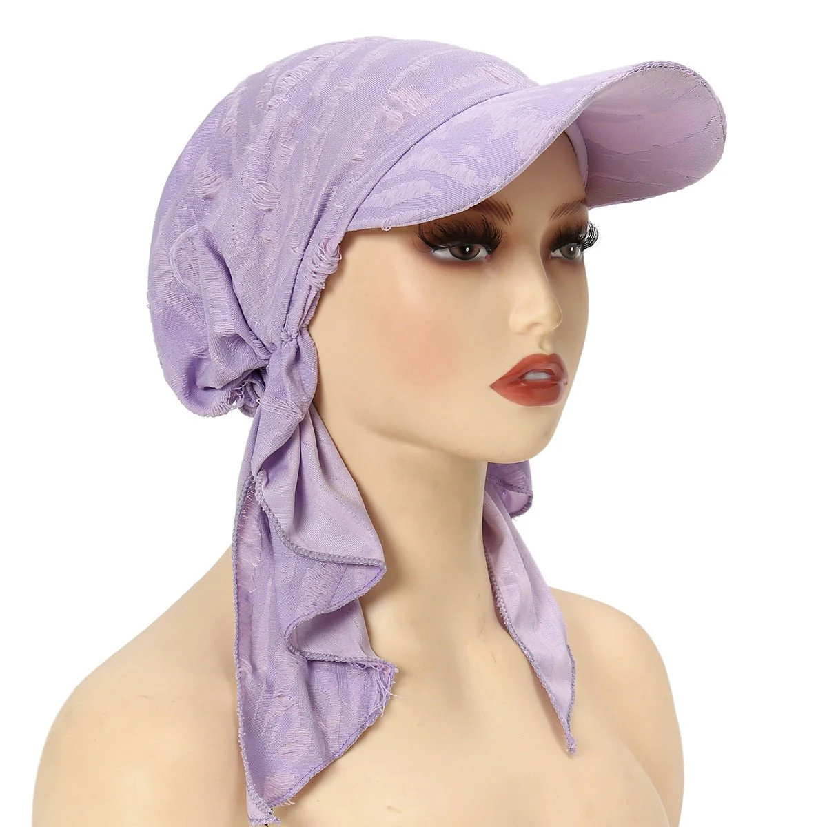Women's Multi-Color Fashion Baseball Cap – Frayed Edge Boho Beanie with Feather Detail(MH113) - Image 12