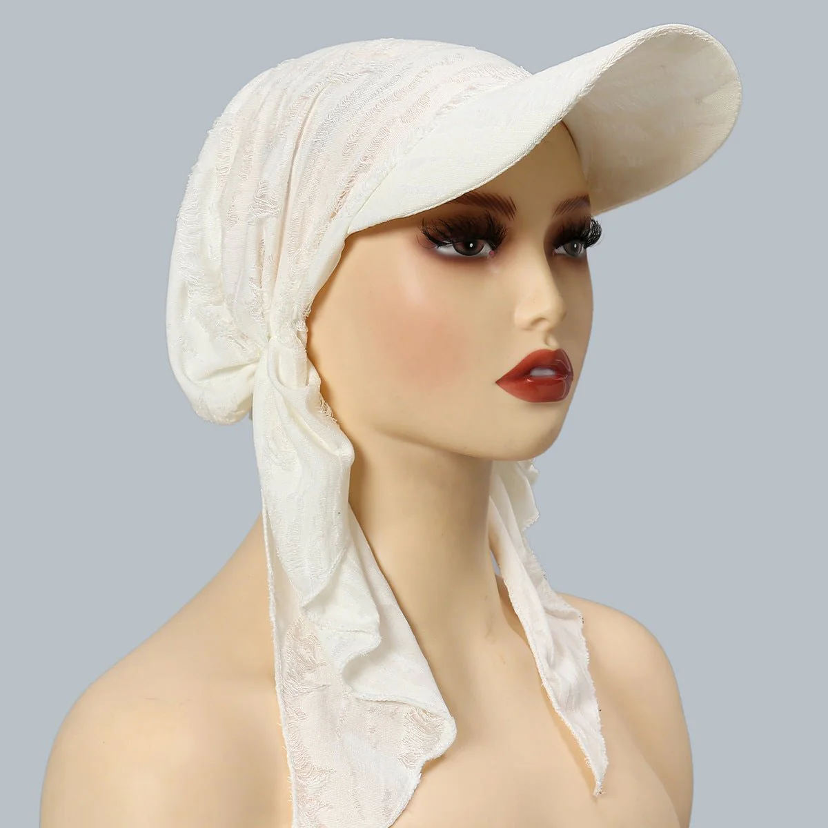 Women's Multi-Color Fashion Baseball Cap – Frayed Edge Boho Beanie with Feather Detail(MH113) - Image 13