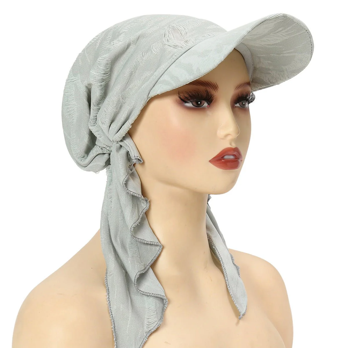 Women's Multi-Color Fashion Baseball Cap – Frayed Edge Boho Beanie with Feather Detail(MH113) - Image 15