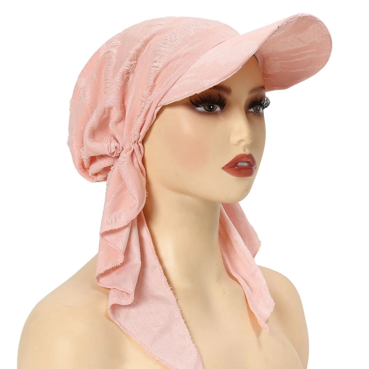 Women's Multi-Color Fashion Baseball Cap – Frayed Edge Boho Beanie with Feather Detail(MH113) - Image 16