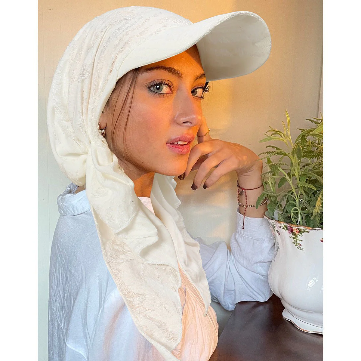Women's Multi-Color Fashion Baseball Cap – Frayed Edge Boho Beanie with Feather Detail(MH113) - Image 18