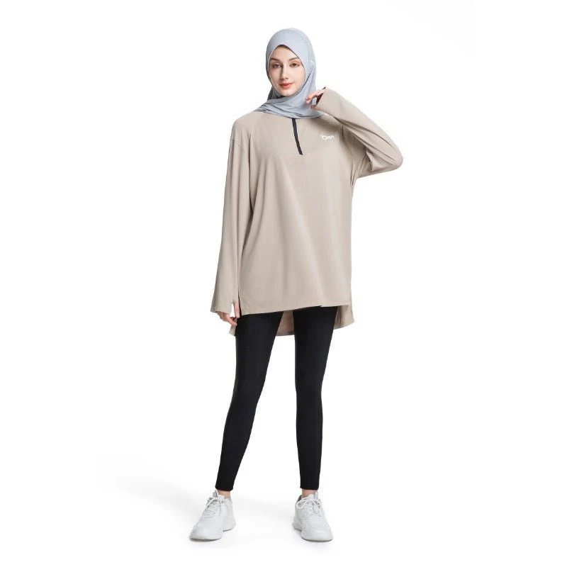 Women's Quick Dry Half Zip Running Top(MS115) - Image 10