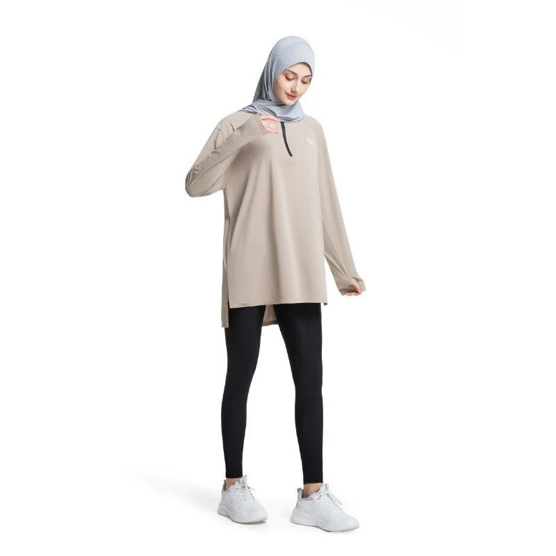 Women's Quick Dry Half Zip Running Top(MS115) - Image 11