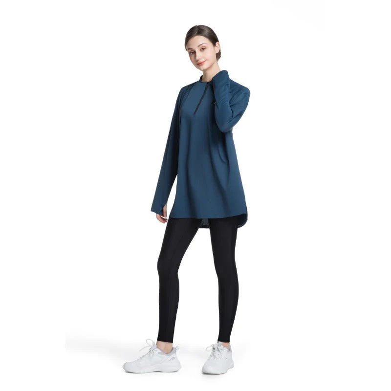 Women's Quick Dry Half Zip Running Top(MS115) - Image 3