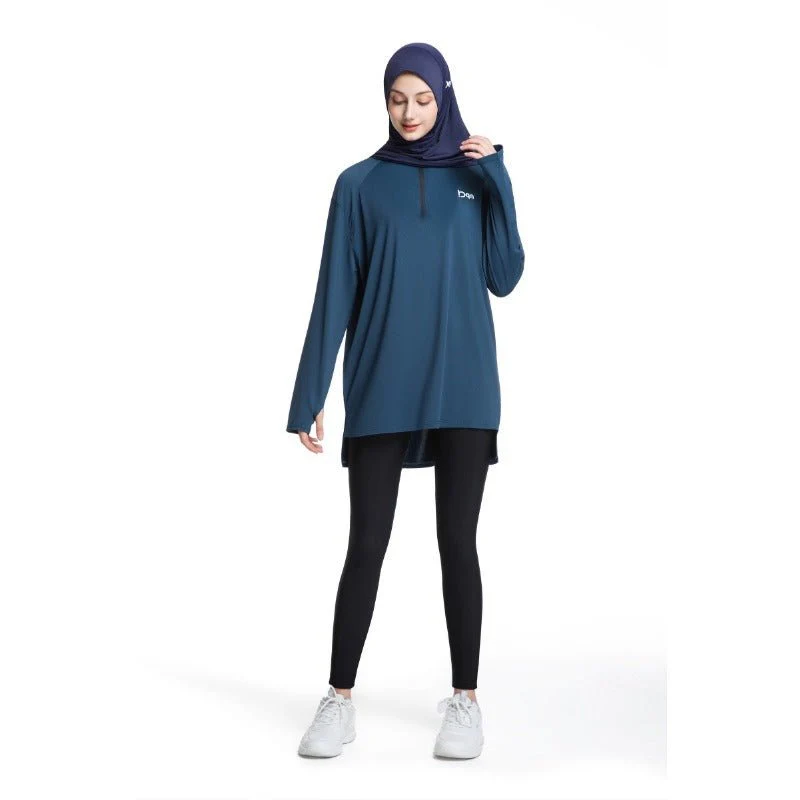 Women's Quick Dry Half Zip Running Top(MS115) - Image 4