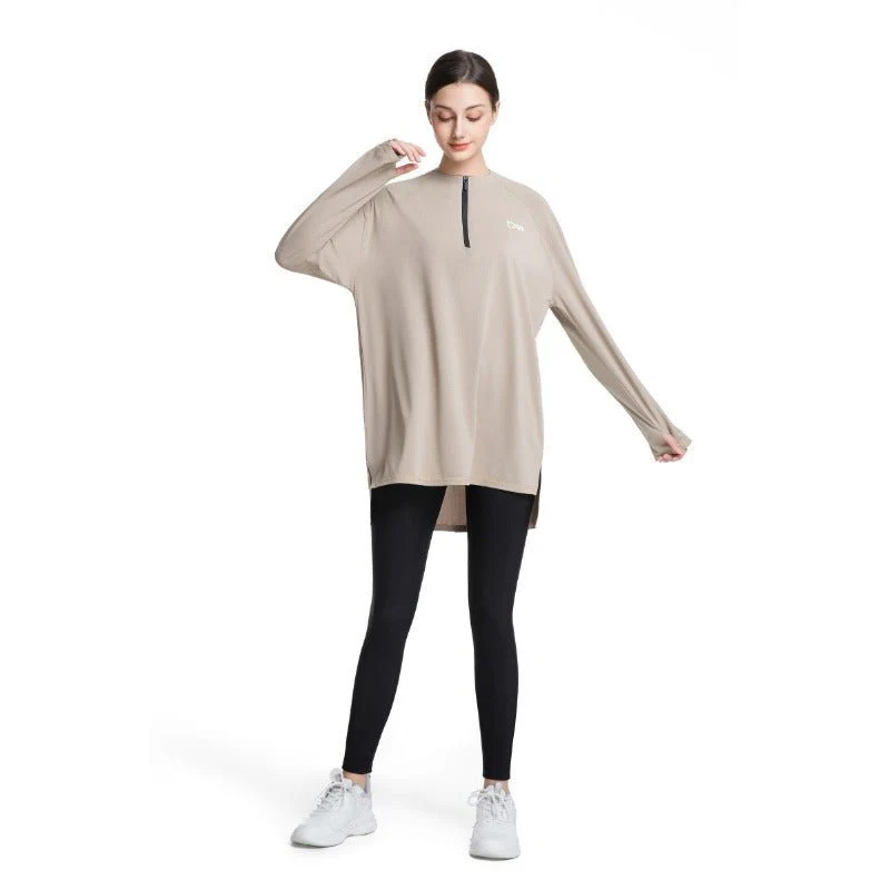 Women's Quick Dry Half Zip Running Top(MS115) - Image 9