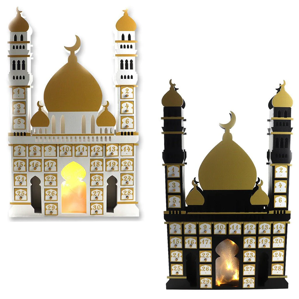 Wooden Arabic Castle Ramadan Countdown (MAC384) - Image 3