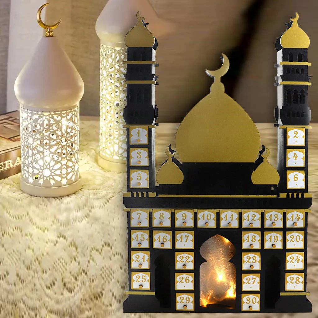 Wooden Arabic Castle Ramadan Countdown (MAC384) - Image 4