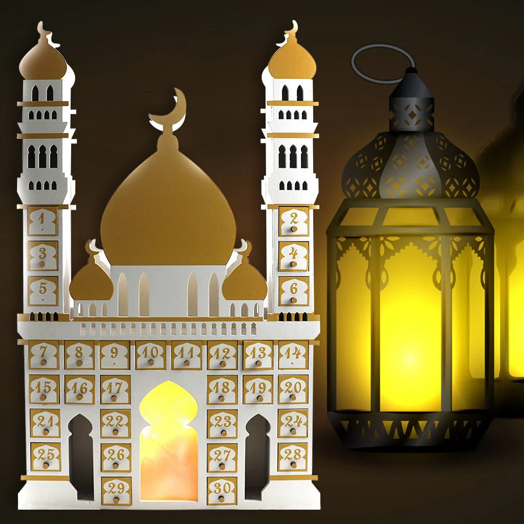 Wooden Arabic Castle Ramadan Countdown (MAC384) - Image 9