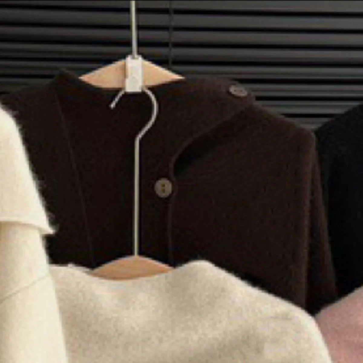 Wool Blend Cape Collar Coat | Mid-Length Button-Front Winter Jacket(MS191) - Image 5